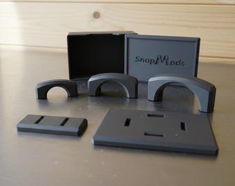 SnapBridge - Magnetic Cable Management Arches - SnapMods - Under Desk Magnet Organizer Clips