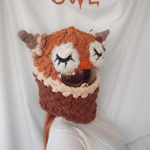 Handmade Owl Ski Balaclava: Warm Winter Helmet Cover