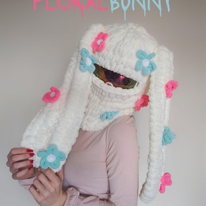 Rabbit Ears Ski Balaclava: Handmade Crochet Winter Helmet Cover