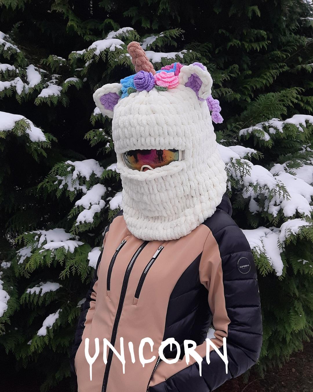 Couvre-casque Enfant Housse Casque Ski Licorne Créations Dani - Lycra Taille Unique Enfant Couvre-casque Licorne Enfant