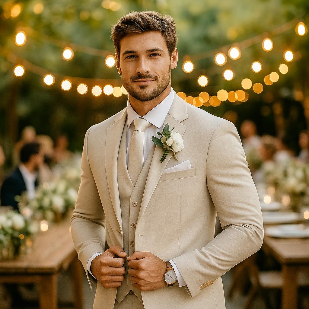 Traje de fiesta hombre beige - Etsy México, image size:1024x1024