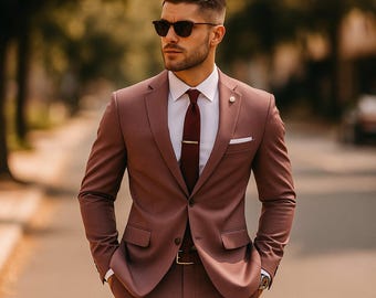 Rose Pink Suit for Men | Modern Groom, Wedding Outfit