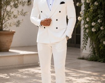 FREE SHIPPING | White Wedding Tuxedo Men | Wedding Suit Men | Groom Suit Men | Mens Wedding Suit | Custom Suit Men