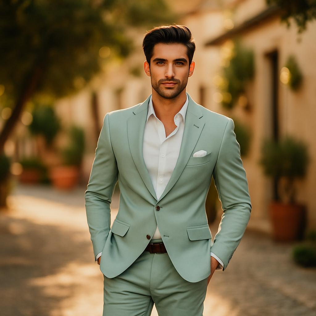 Green Coat Pant Set Men: Tailored Office Suit, Made-to-measure - Etsy