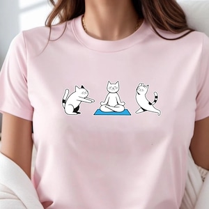 Yoga Cat Shirt , Funny Yoga T-shirt, Meditation Shirt, Inspirational Gift for Yoga Lovers, Cat Lovers Shirt for Yoga, Cat Shirt for Mom