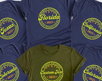 Custom Family Vacation Shirt, Custom Family Trip Tee, Holiday Tee, Custom Family Matching Tee, Matching Vacation Tee, Matching Trip Shirt