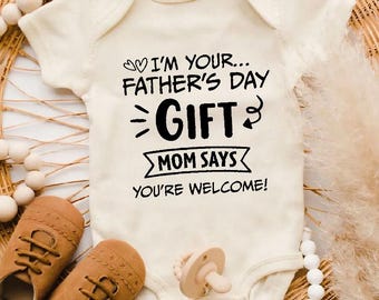 Cute Baby Bodysuit, Humorous Baby Suit, Humorous Bodysuit, Pregnancy Gift, Baby Shower Gift, Pregnancy Reveal, New Dad Gift, New Mom Gift