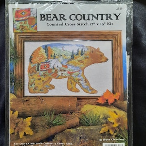 Design Works- Bear Country cross stitch Kit - FREE SHIPPING