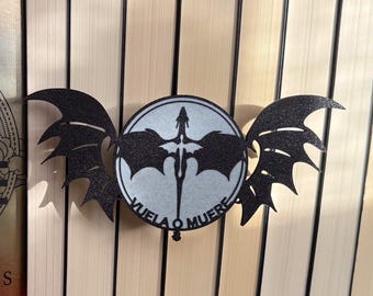 3D Dragon Wings “Fly or Die” Figurine – Inspired by Fourth Wing | Bookish Shelf Decor | Empyrean Fantasy Reader Gift