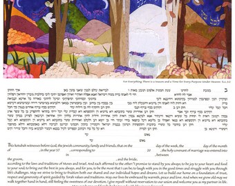 Ketubah, For Everything There is a Season