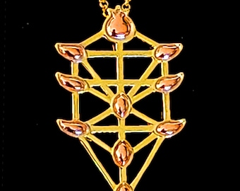 Tree of Life Kabbalah Necklace, Gold and Sterling Silver Vermeil