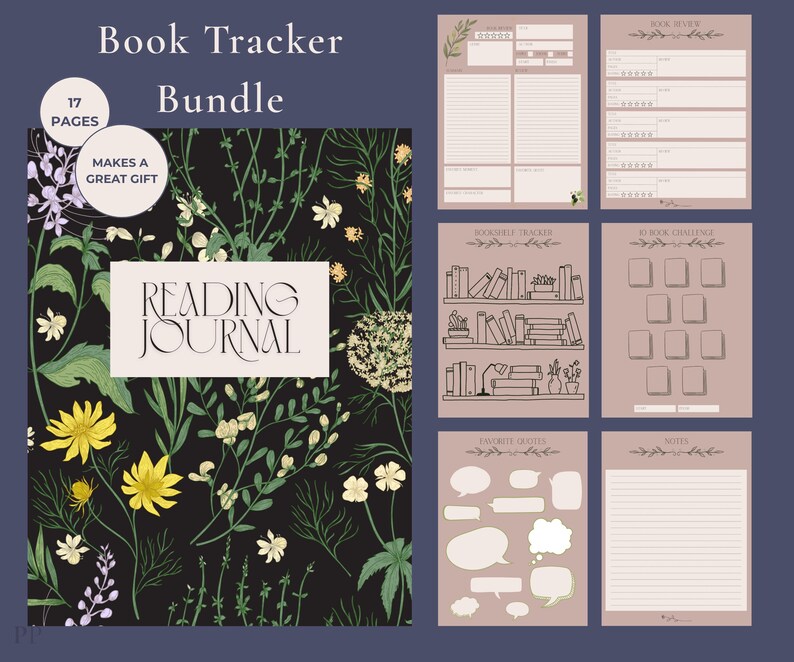Printable Reading Journal | Book Tracker PDF | Book Log | Reading ...