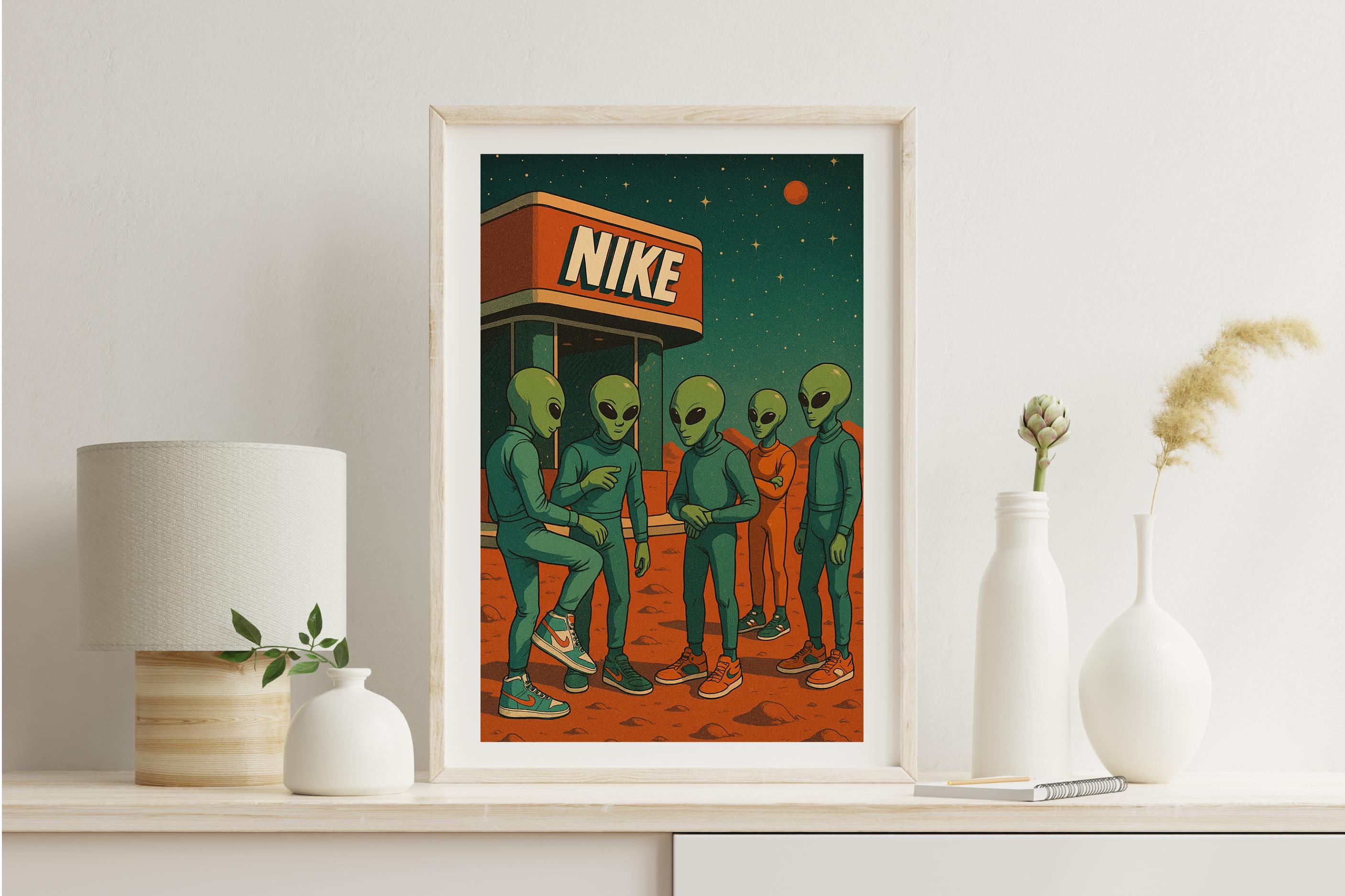 NIKE VINTEGE POSTER MOONRUNNER サイン入り　希少。 NIKE VINTAGE Magazine Sneaker & Wear Collection book from
