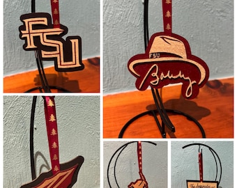 Florida State, FSU, Florida State University, Renegade, Bobby Bowden, Fear the Spear, Unconquered Christmas ornaments