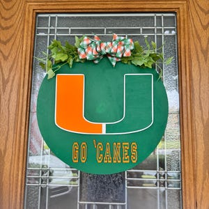 University of Miami wreath, Miami wreath, Miami Hurricanes wreath, The U wreath, Hurricanes wreath, Go Canes wreath, Miami, Miami University
