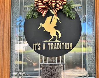 Florida State University, Renegade, Garnet and Gold, FSU, Florida State Seminoles, Seminoles, It’s A Tradition door hanger/wreath