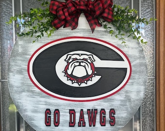 Georgia wreath, Georgia Bulldogs wreath, Bulldogs wreath, University of Georgia wreath, Go Dawgs wreath, UGA wreath