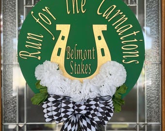 Belmont Stakes Wreath: Run for the Carnations, Horse Shoe Decor