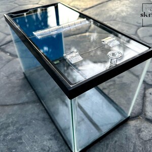 Aquarium / Terrariums Lid: 2.5, 5.5, 10 Gallon | Feeding Door | Cut-to-fit Lids | Feeding Hinged Door | Fish Tank Lids | Terrarium Lids image 2