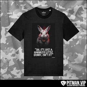 Harmless Little Bunny Black T-Shirt - Monthy Python Holy Grail Appreciation
