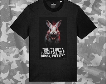Harmless Little Bunny Black T-Shirt - Monthy Python Holy Grail Appreciation
