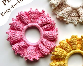 Modello per elastico per capelli all'uncinetto: tutorial facile per realizzare un elastico per capelli fai da te (download PDF)