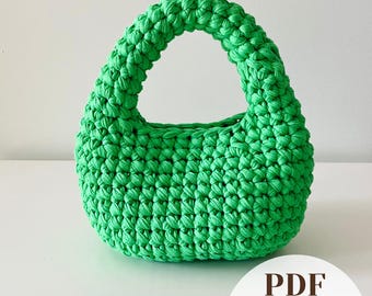 Crochet Bag Pattern, Chunky Hobo Purse Tutorial, Easy-to-Follow PDF, Instant Download