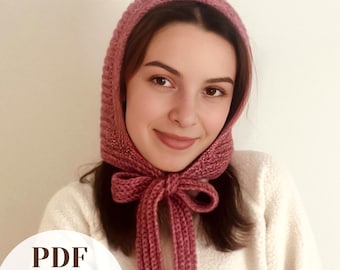 Crochet Hood Pattern, Hooded Scarf Tutorial, Instant Download PDF