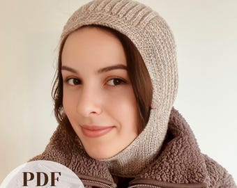 Crochet Balaclava Pattern, Easy-to-Follow Hood Tutorial,  Instant Download PDF