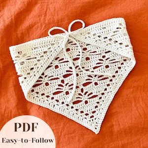Patrón de pañuelo de crochet: Pañuelo de flores y mariposas (descarga instantánea en PDF)