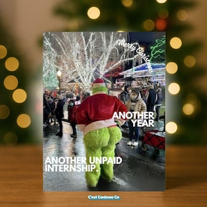 Funny Christmas Card - Hilarious Sarcastic Holiday Greeting - Unique Snarky Christmas Card for Friends, Family, Coworkers, Secret Santa