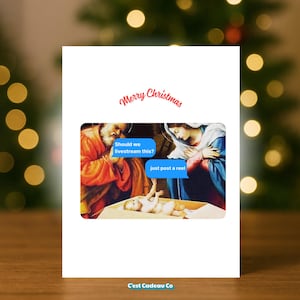 Funny Christmas Card - Hilarious Sarcastic Holiday Greeting - Unique Snarky Christmas Card for Friends, Family, Coworkers, Secret Santa