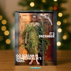 Funny Christmas Card - Hilarious Sarcastic Holiday Greeting - Unique Snarky Christmas Card for Friends, Family, Coworkers, Secret Santa