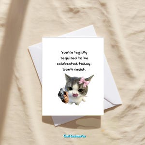 Aangepaste grappige gelukkige verjaardagskaart, sarcastische kaart voor hem of haar, humoristische verjaardagsgroet, geestige onbeleefde kaart, uniek cadeau voor vrienden