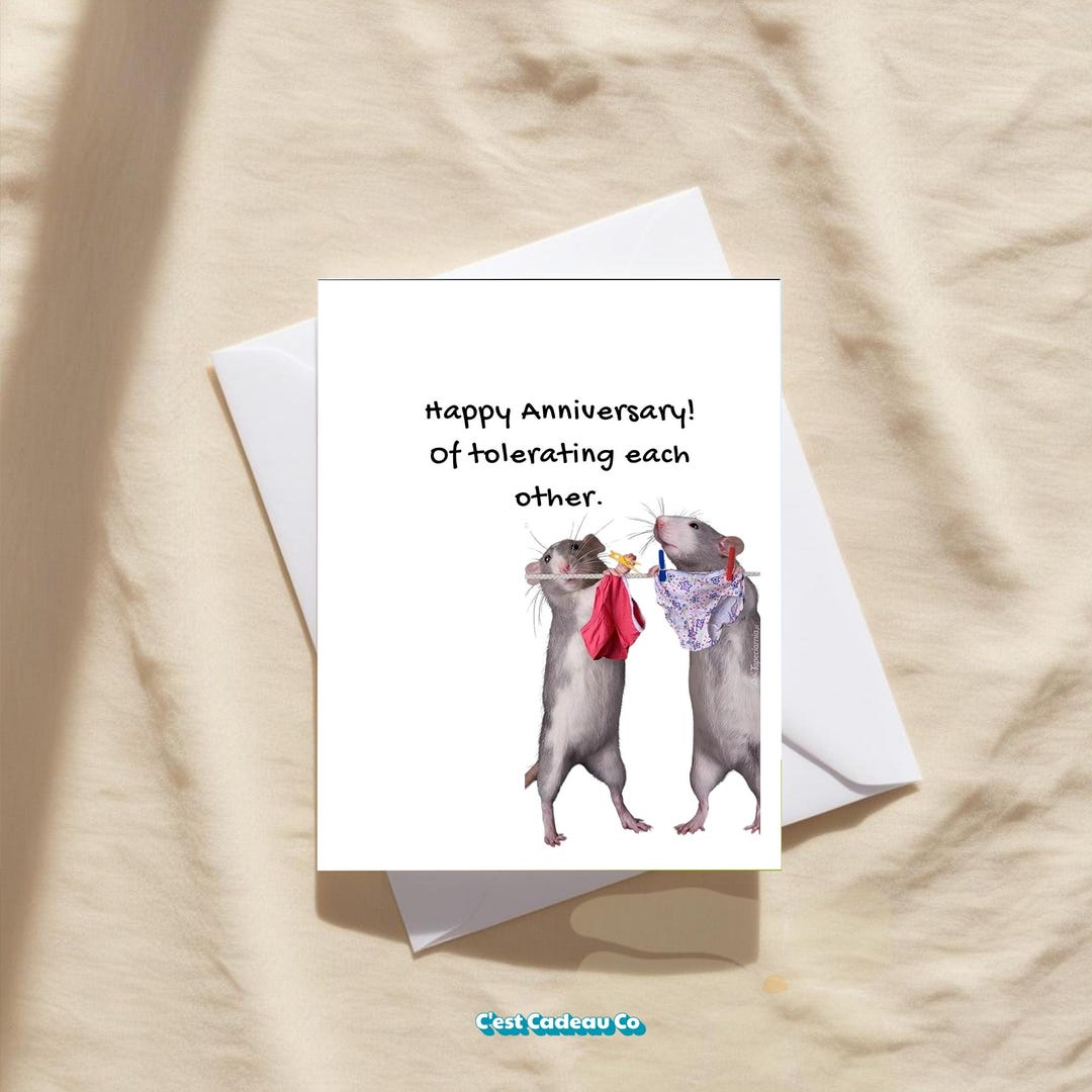 Funny Wedding Anniversary Card Personalized Gift for Couples, Him or ...