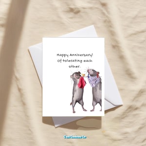Funny Wedding Anniversary Card Personalized Gift for Couples, Him or Her, Unique Humor, Newlywed Anniversary Present, Wedding gift cards.