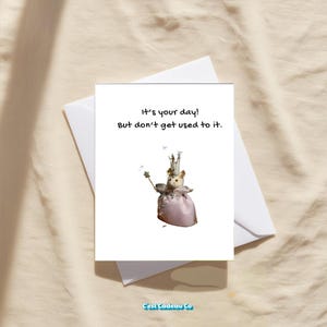 Carte de joyeux anniversaire drôle personnalisée, carte sarcastique pour lui ou elle, voeux d'anniversaire humoristiques, carte grossière et spirituelle, cadeau unique pour des amis