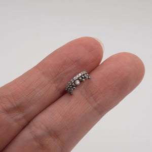 Créoles cliquables couronne en titane G23 | Conque CZ 16G, Septum, Tragus, Piercing Helix image 4