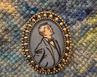 Blue Gentleman Brooch | Bookish Brooches Collection