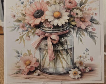 Flowers In A Vase Greeting Card