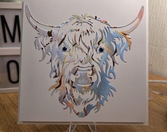 Highland Cow Blank Card