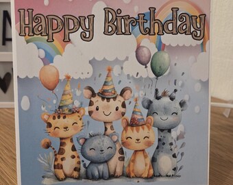 Child's Animal Birthday Card