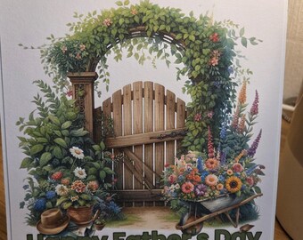 父の日おめでとう ガーデン ハンドメイド カード