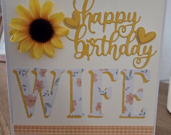 Wife Birthday Handmade Card