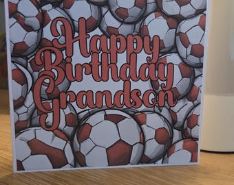 ハッピーバースデーフットボールカード