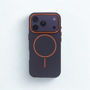 Magsafe iPhone-hoesje van PU-leer | Magnetische standaard, effen, luchtbeschermende hoes