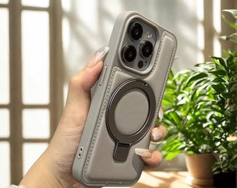 MagSafe Silicone Case for iPhone with Magnetic Stand