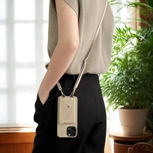 Capa de celular transversal com porta-cartões para iPhone 16, 15, 14, 13, 12, 11 Pro Max, XS, 8 Plus, mini alça de cordão