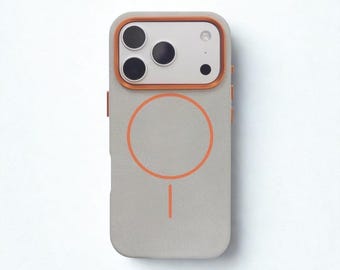 Magsafe PU Leather iPhone Case | Magnetic Stand, Solid Color, Air-Protection Cover