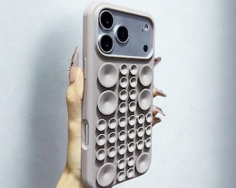 Sticky Suction Silicone Case for iPhone 17 16 15 14 Anti Slip Grip
